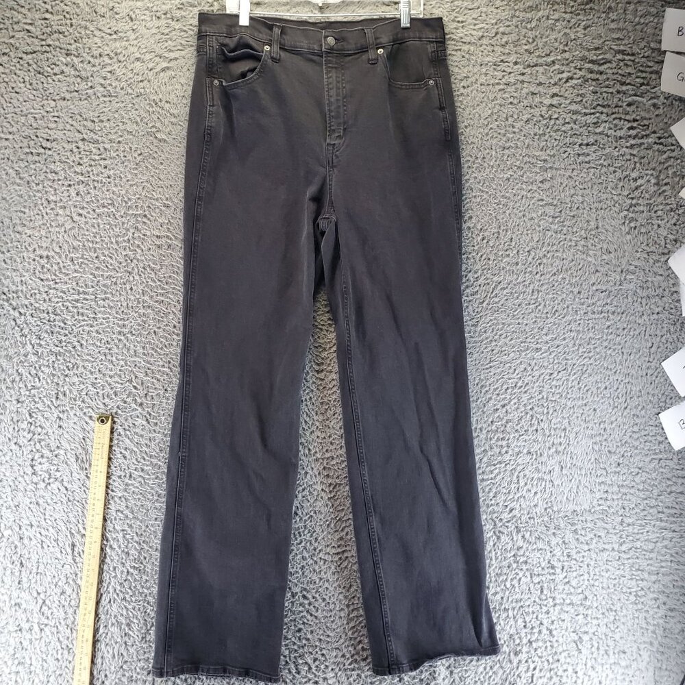 GAP Jeans Womens 33/16 Tall Black Vintage Flare High Rise Denim